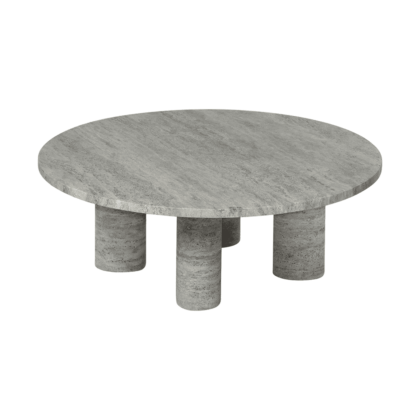 Blomus volos soffbord l Ø75 cm silver travertine