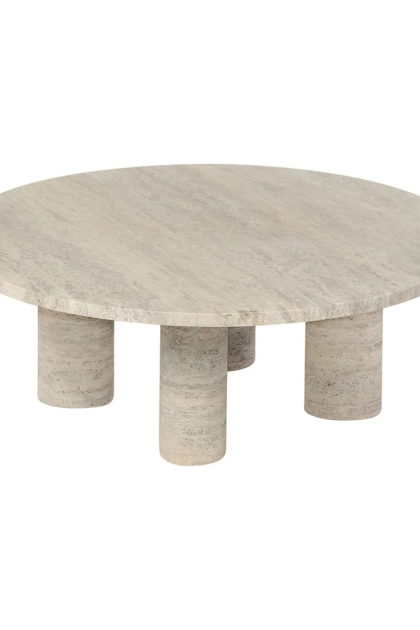 Blomus volos soffbord l Ø75 cm travertine