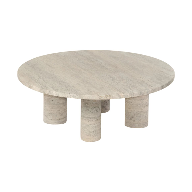 Blomus volos soffbord l Ø75 cm travertine