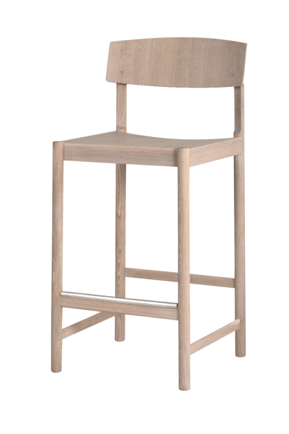 Mavis rod barstol 65 cm vit vaxoljad ek