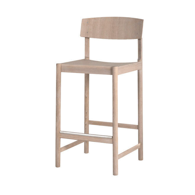 Mavis rod barstol 65 cm vit vaxoljad ek
