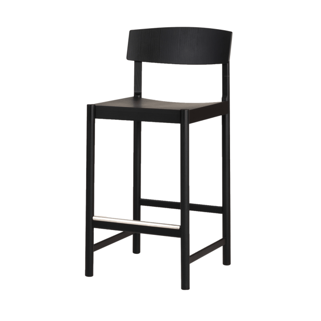 Mavis rod barstol 65 cm svartlaserad ask