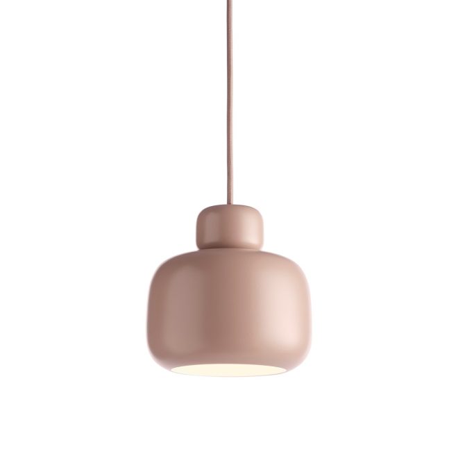 Woud stone taklampa small dusty rose