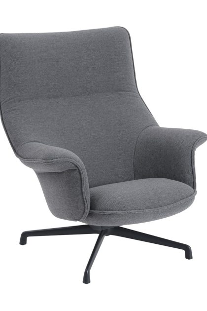 Muuto doze fåtölj swivel base ocean 80-anthracite black