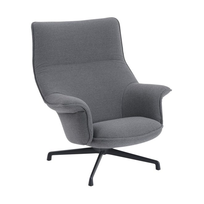 Muuto doze fåtölj swivel base ocean 80-anthracite black