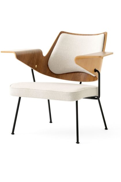 &tradition rfh rd8 lounge stol walnut-beech-offwhite