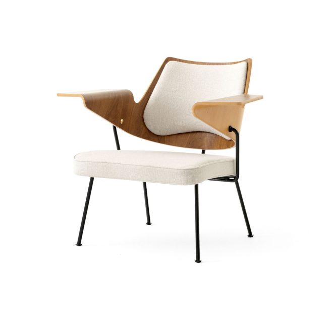 &tradition rfh rd8 lounge stol walnut-beech-offwhite