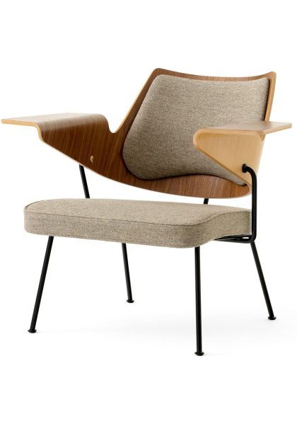 &tradition rfh rd8 lounge stol walnut-beech-brown