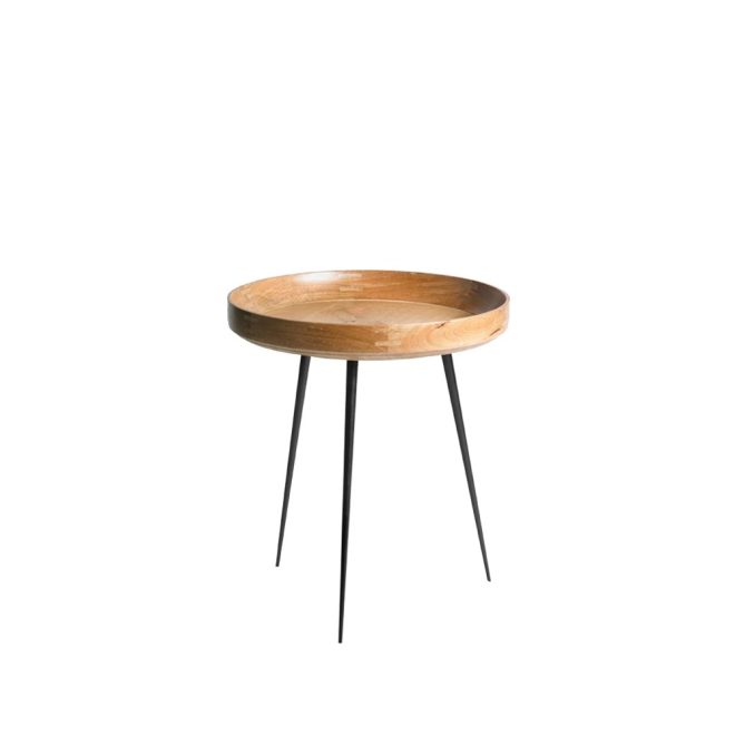 Mater bowl medium bord mango natur, svart stativ