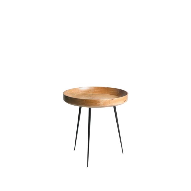 Mater bowl small bord mango natur, svart stativ