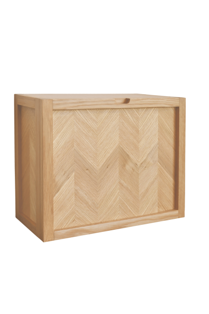 Hübsch herringbone skoskåp ek