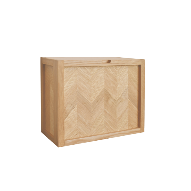 Hübsch herringbone skoskåp ek