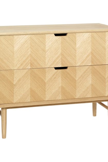 Hübsch herringbone byrå med lådor ek