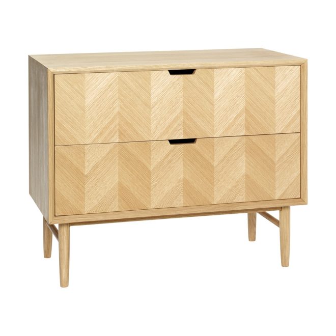 Hübsch herringbone byrå med lådor ek