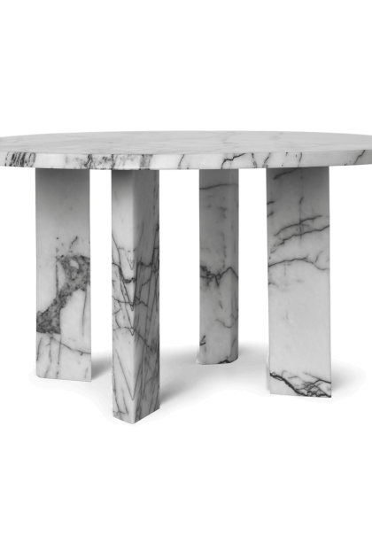 Ferm living taula soffbord Ø67x35 cm white-charcoal