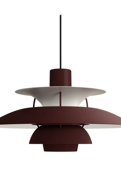 Louis poulsen ph 5 pendel monokrom burgundy