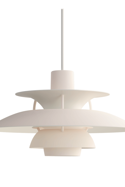 Louis poulsen ph 5 mini pendel monokrom pale blush