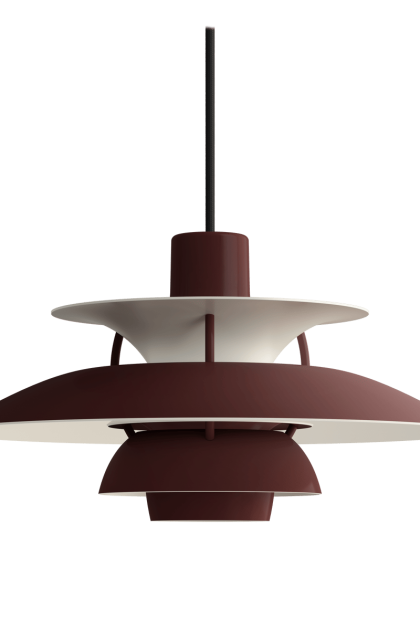 Louis poulsen ph 5 mini pendel monokrom burgundy