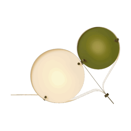 Gubi coppia bordslampa ivory & olive