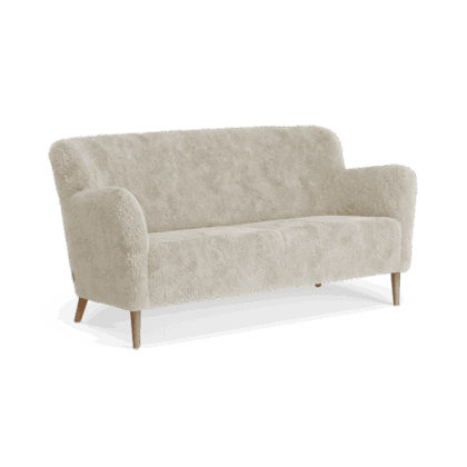 Swedese nova 2-sits soffa fårskinn moonlight-oljad ek