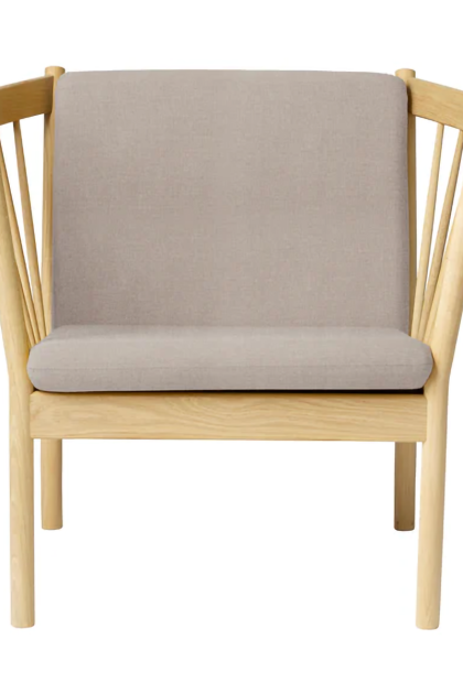 Fdb møbler j146 fåtölj oak lacquered-beige