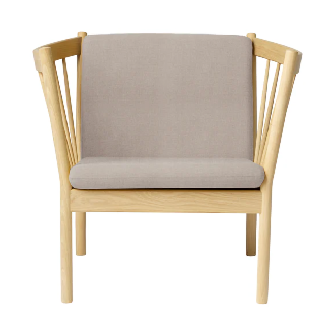Fdb møbler j146 fåtölj oak lacquered-beige