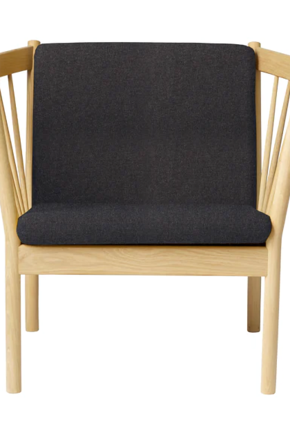Fdb møbler j146 fåtölj oak lacquered-dark grey