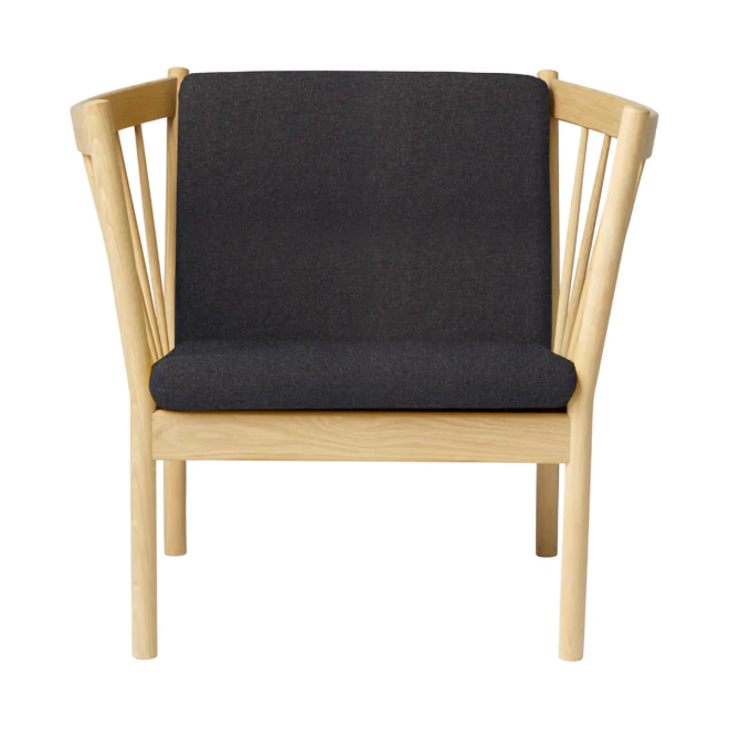 Fdb møbler j146 fåtölj oak lacquered-dark grey