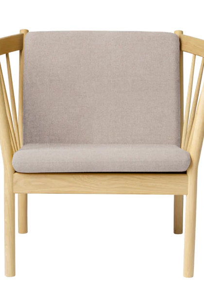 Fdb møbler j146 fåtölj oak lacquered-light grey