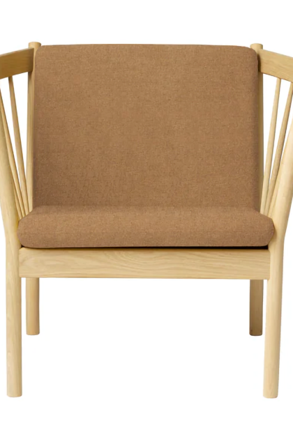 Fdb møbler j146 fåtölj oak lacquered-brown
