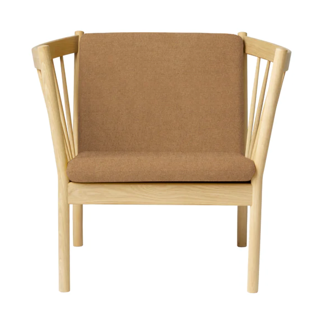 Fdb møbler j146 fåtölj oak lacquered-brown