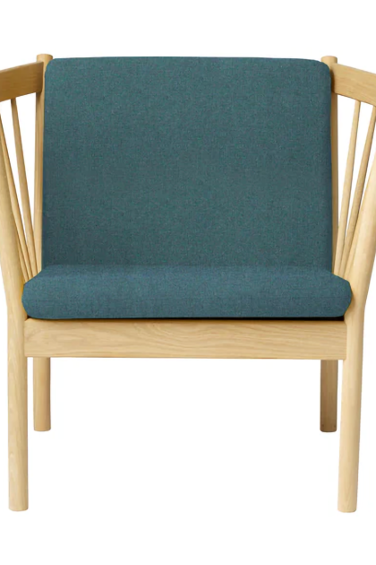 Fdb møbler j146 fåtölj oak lacquered-green