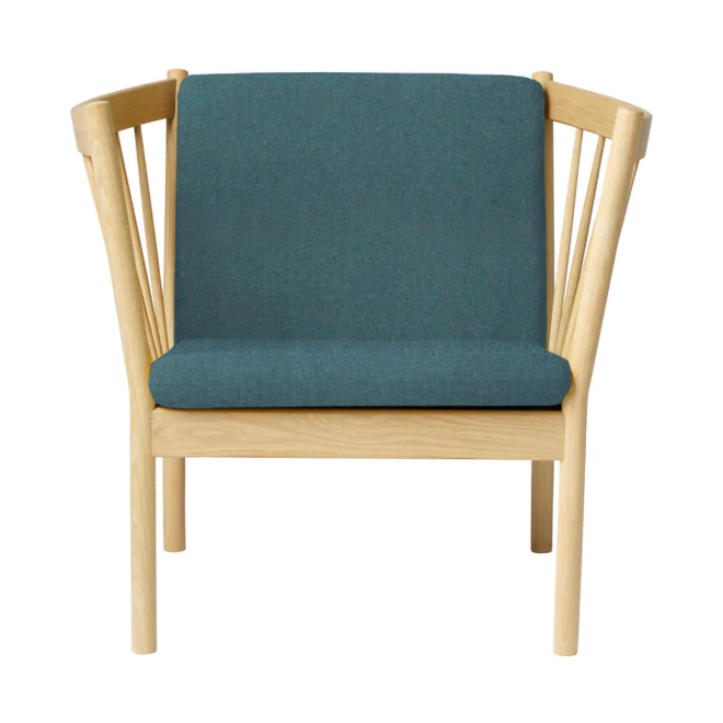 Fdb møbler j146 fåtölj oak lacquered-green