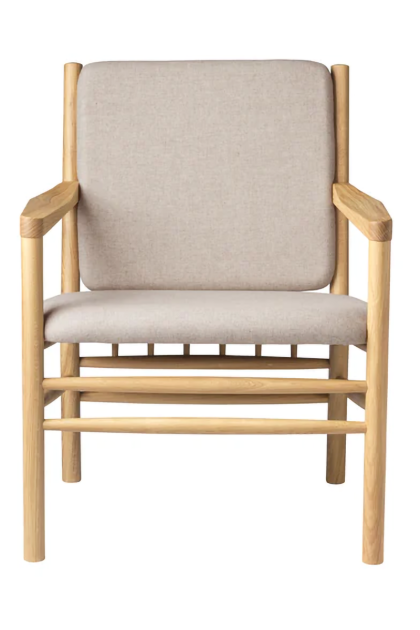 Fdb møbler j147 fåtölj oak lacquered-beige