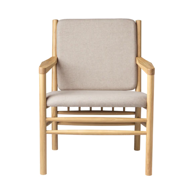 Fdb møbler j147 fåtölj oak lacquered-beige