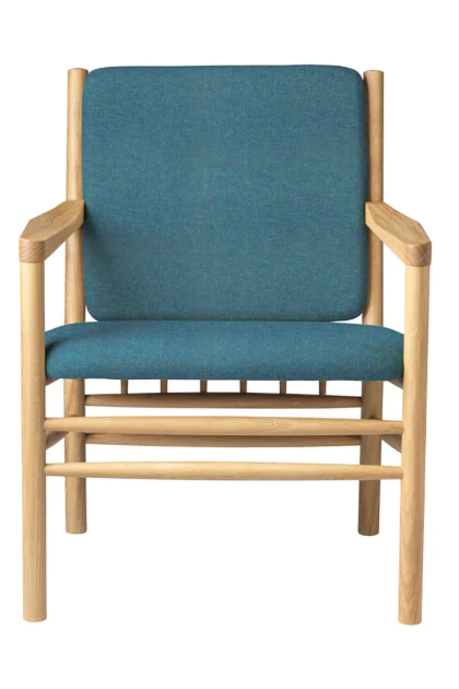 Fdb møbler j147 fåtölj oak lacquered-green