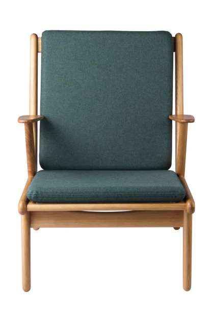 Fdb møbler j53 fåtölj oiled oak-green