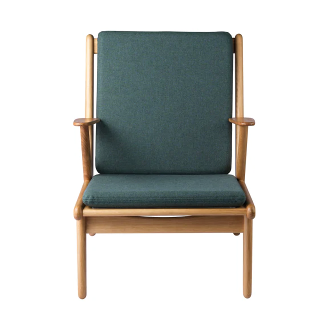 Fdb møbler j53 fåtölj oiled oak-green