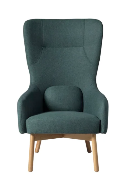 Fdb møbler l35 gesja wing chair fåtölj green-lacquered oak