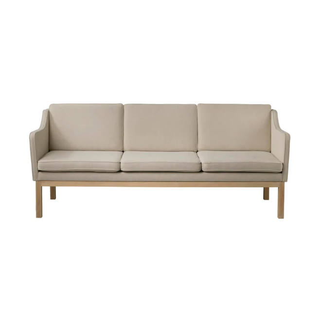 Fdb møbler mk46 mogens koch 3-sits soffa lacquered oak-beige 90