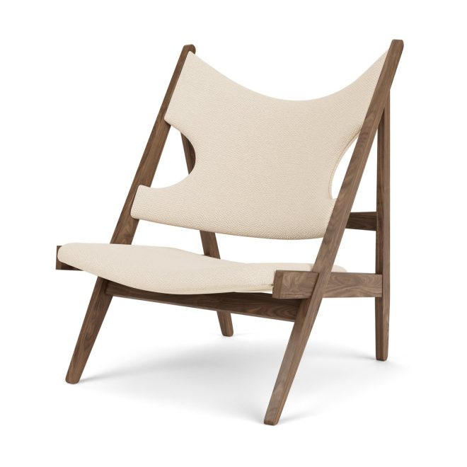 Audo copenhagen knitting loungefåtölj walnut-logan jasmine