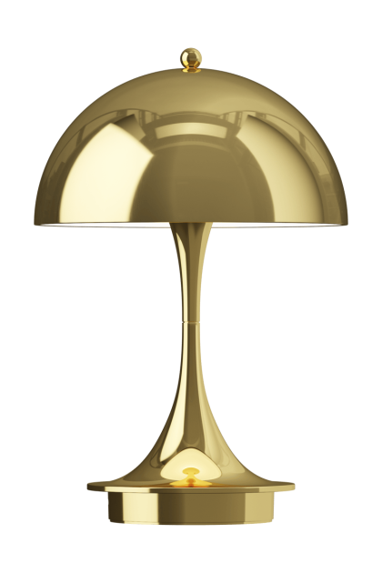 Louis poulsen panthella 160 portable v3 bordslampa brass metallised