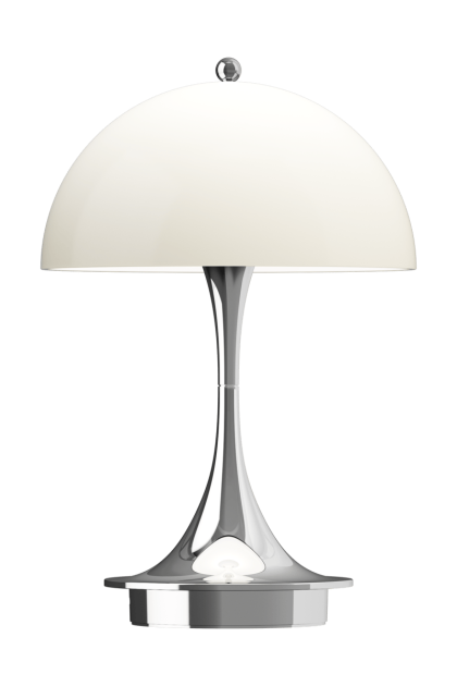Louis poulsen panthella 160 portable v3 bordslampa chrome opal beige