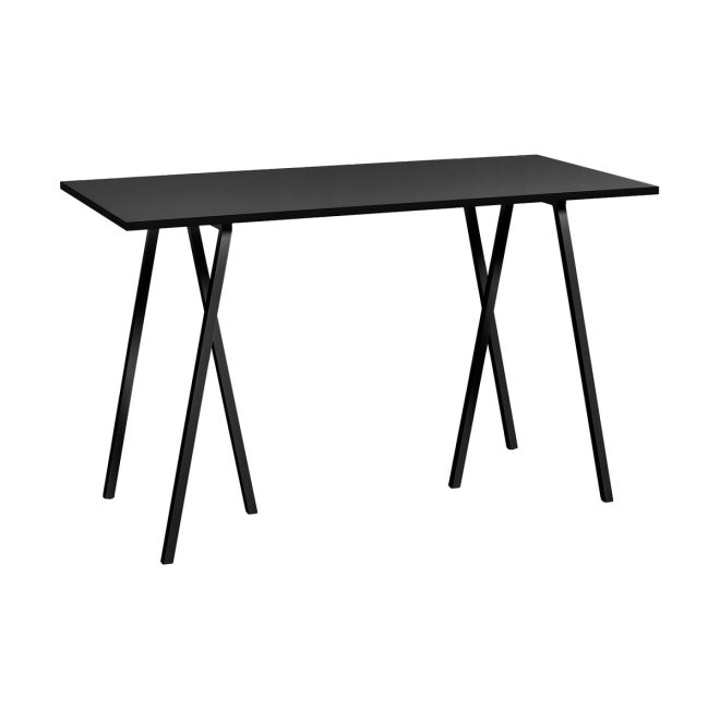 Hay loop stand incl. support barbord 77,5x160 cm black-black linoleum-black ash