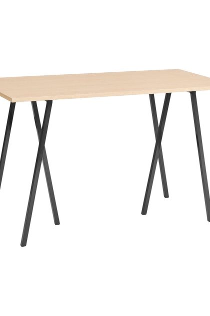 Hay loop stand incl. support barbord 77,5x160 cm black-clear lacq. oak