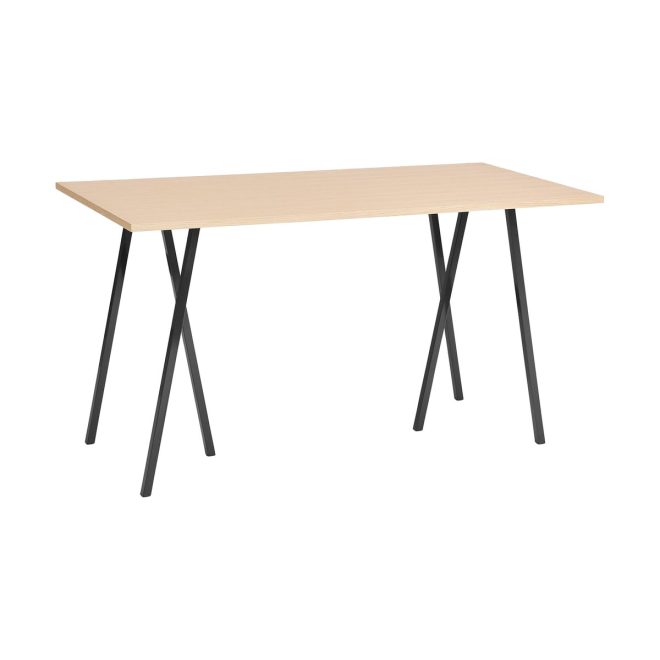 Hay loop stand incl. support barbord 87,5x180 cm black-clear lacq. oak