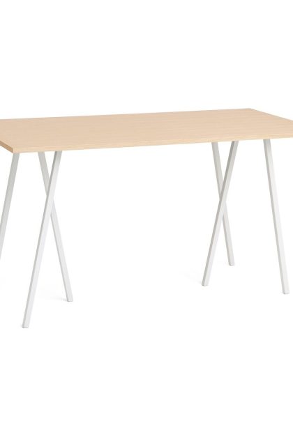 Hay loop stand incl. support barbord 87,5x180 cm white-clear lacq. oak
