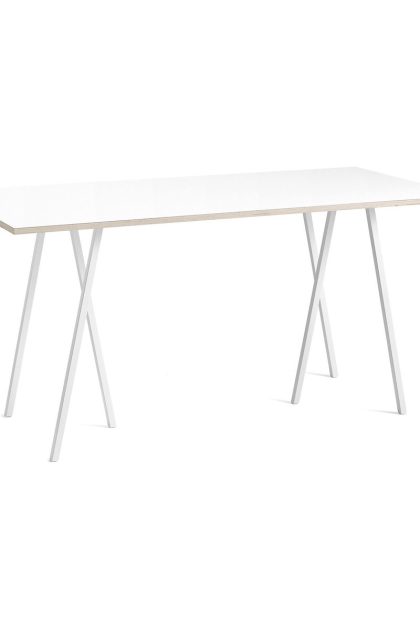Hay loop stand incl. support barbord 92,5x200 cm white-white laminate-plywood