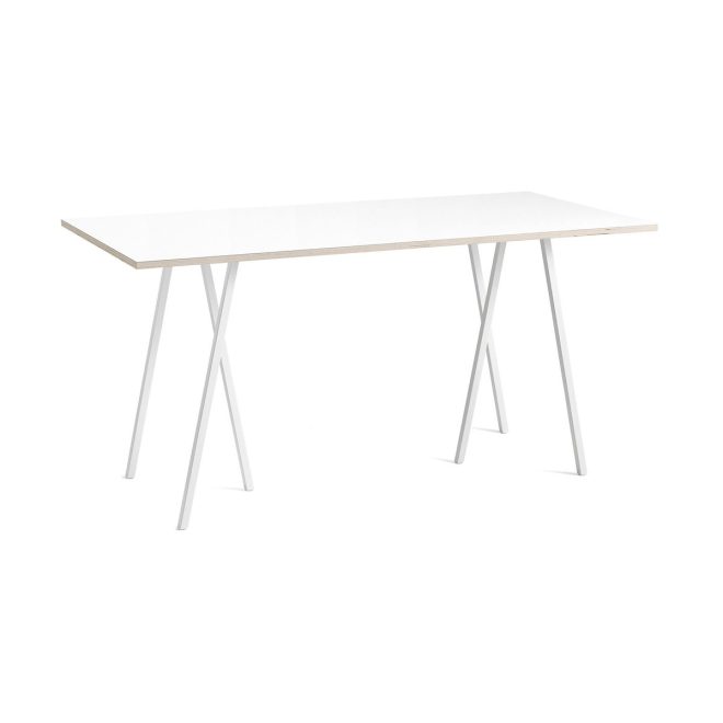 Hay loop stand incl. support barbord 92,5x200 cm white-white laminate-plywood