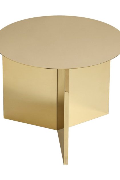 Hay slit soffbord Ø45 cm brass